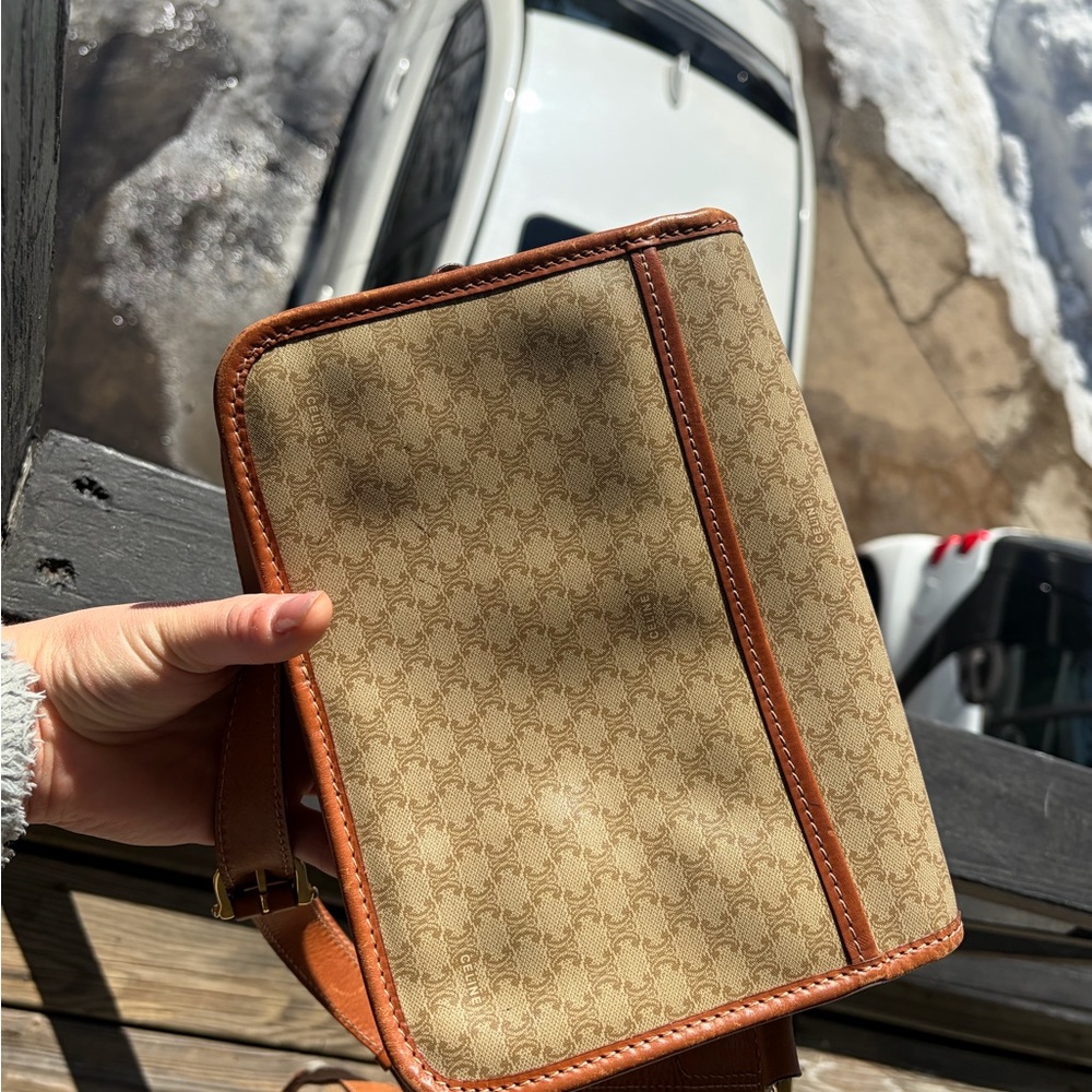 Celine Tan and Brown Crossbody Bag - Picture 13 of 13